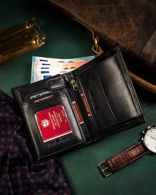 Īstas ādas vīriešu maks Peterson PT253 S859