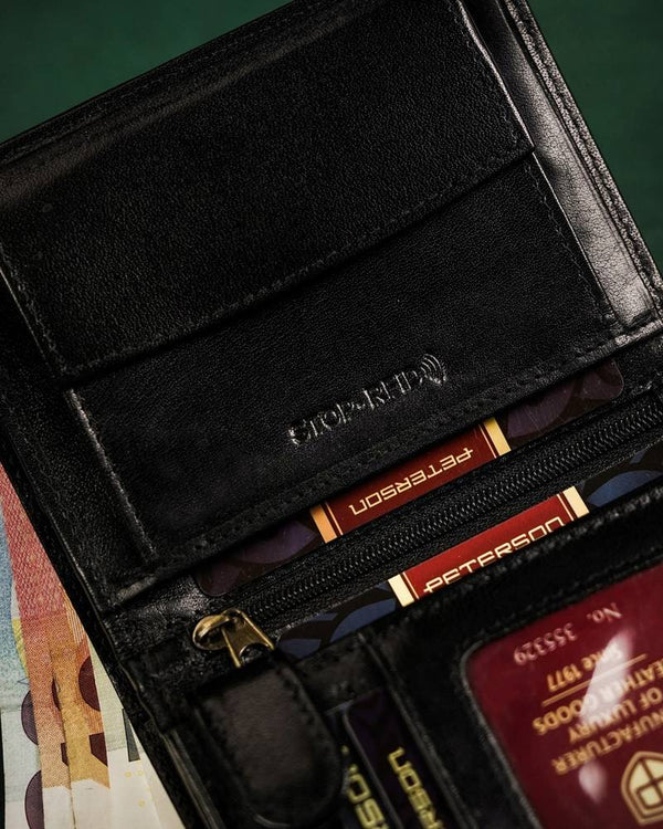 Īstas ādas vīriešu maks Peterson PT253 S859