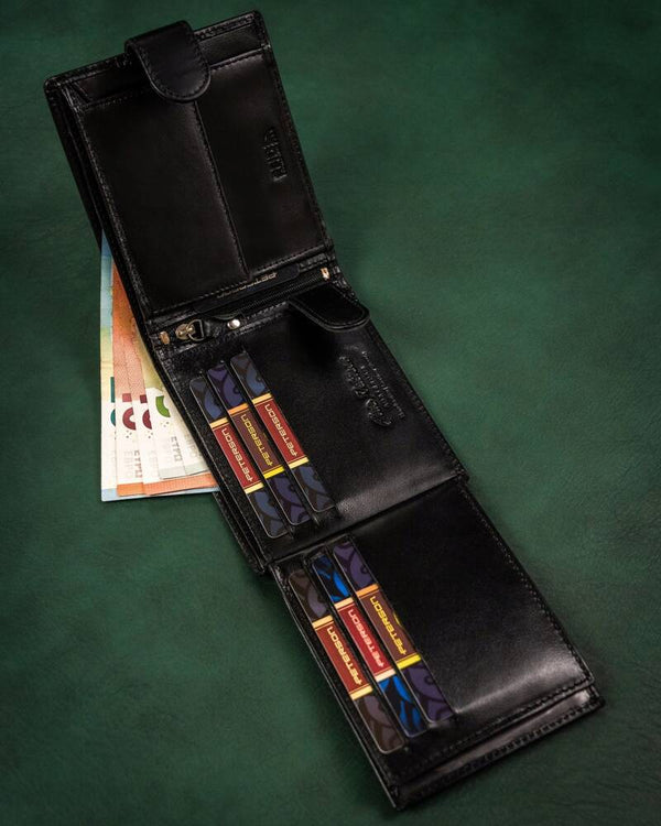 Īstas ādas vīriešu maks Peterson PT261 S850