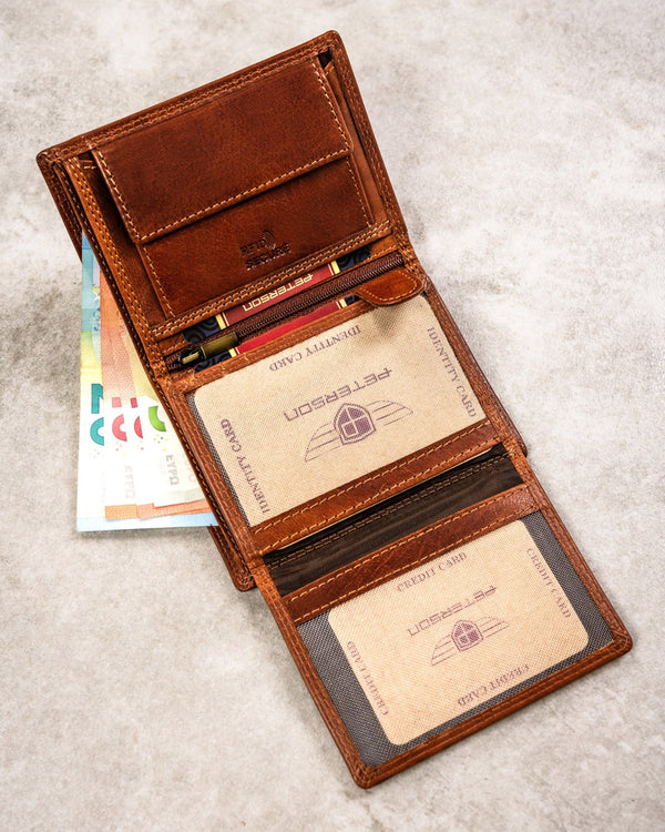 Īstas ādas vīriešu maks Peterson PT271 S839