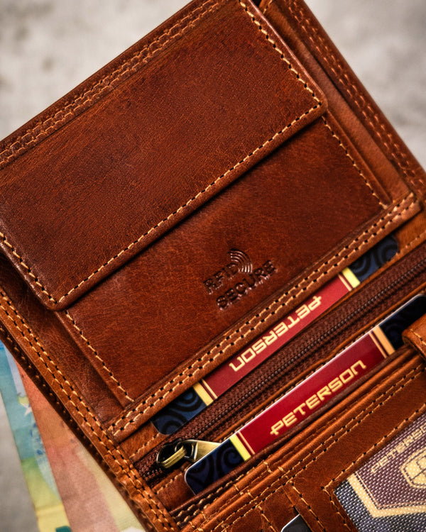 Īstas ādas vīriešu maks Peterson PT271 S839