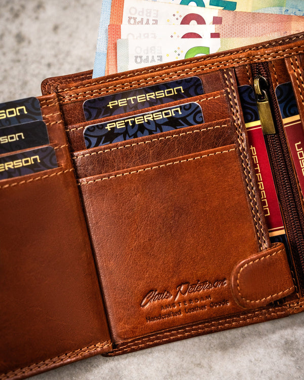 Īstas ādas vīriešu maks Peterson PT271 S839