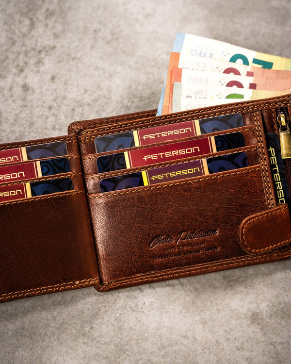 Īstas ādas vīriešu maks Peterson PT284 S825