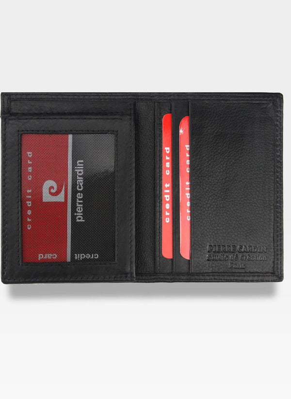 Īstas ādas vīriešu maks Pierre Cardin MP01 313, melns S711
