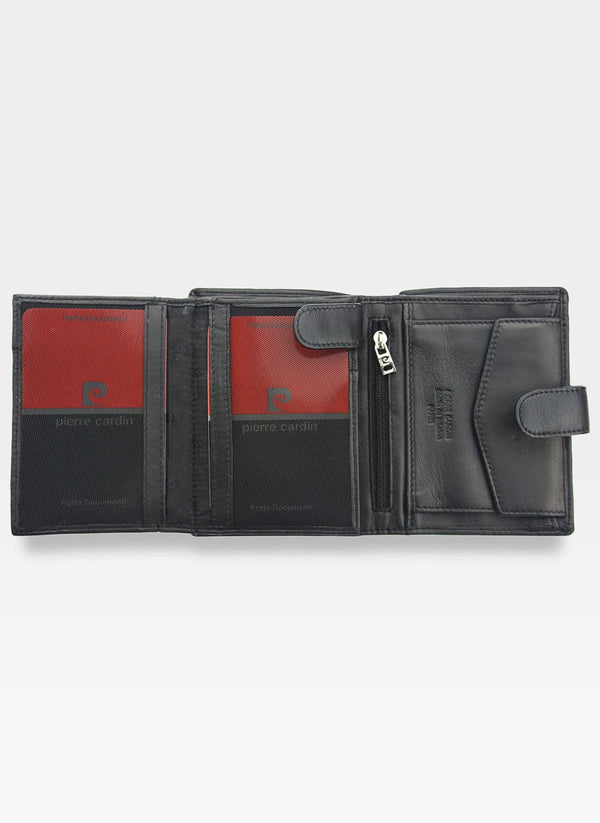 Īstas ādas vīriešu maks Pierre Cardin Tilak09 326A, melns S710