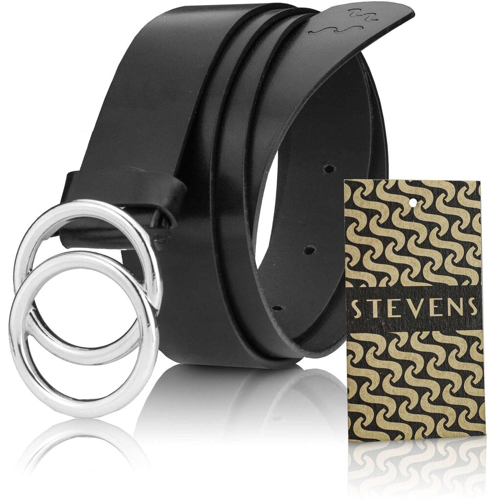 Sieviešu ādas josta Stevens Layla, melna