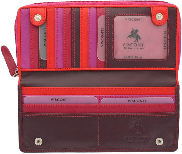 Sieviešu maks Visconti RB55 Plum Multi D27