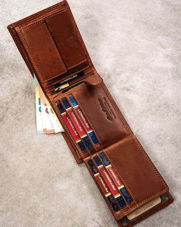 Vīriešu maks Peterson EB93 brūns S545