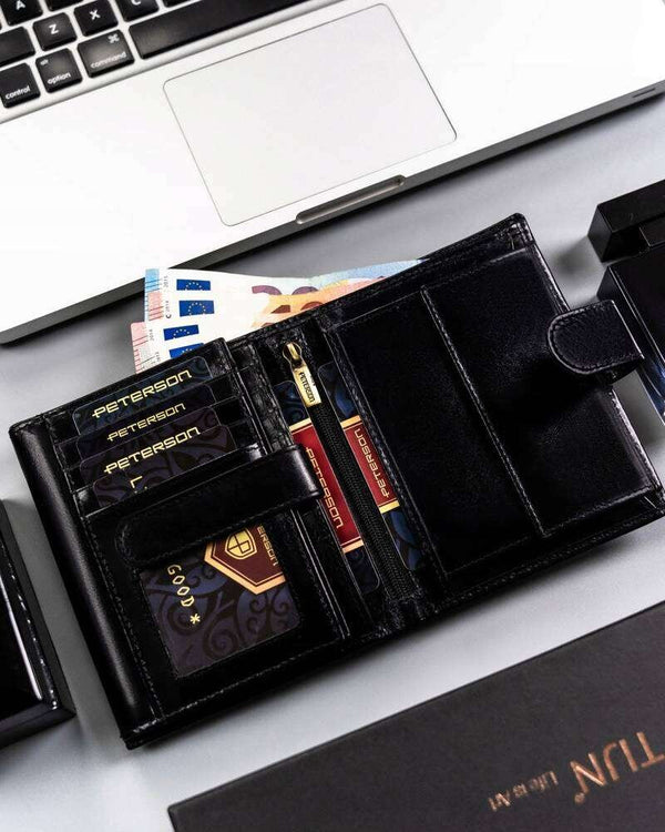 Vīriešu maks Peterson VT1 melns S534