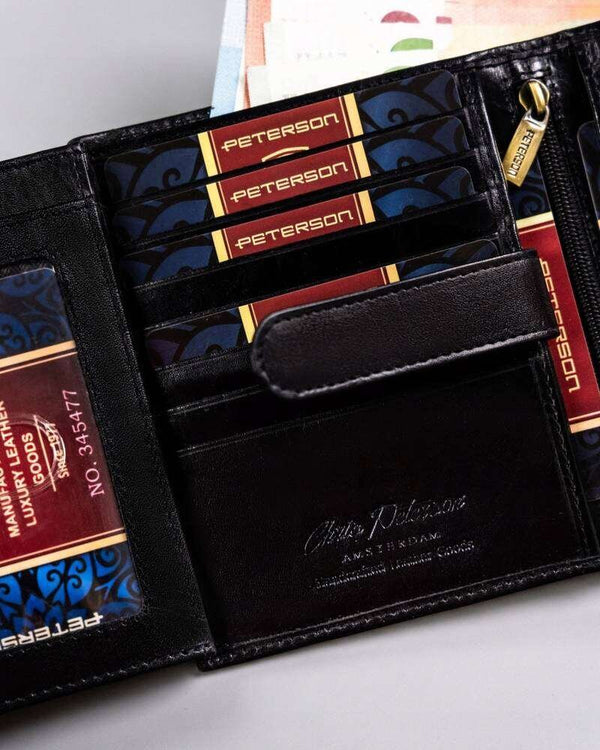 Vīriešu maks Peterson VT1 melns S534