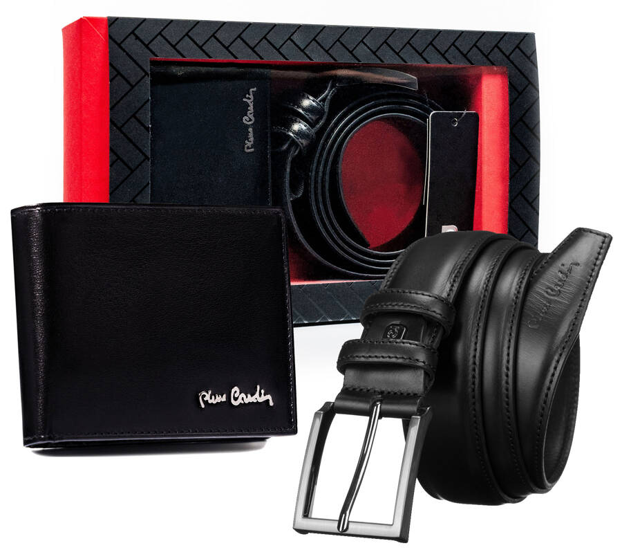 Vīriešu maka un jostas komplekts Pierre Cardin P10