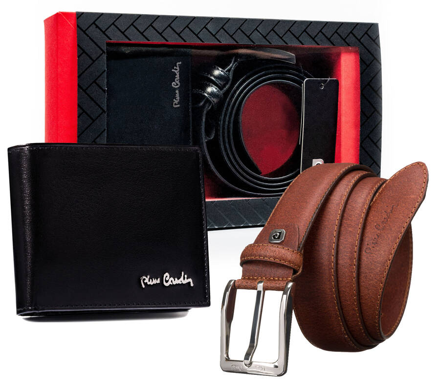 Vīriešu maka un jostas komplekts Pierre Cardin P12