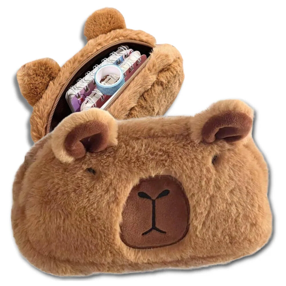 Plīša zīmuļu maciņš bērniem, kapibara