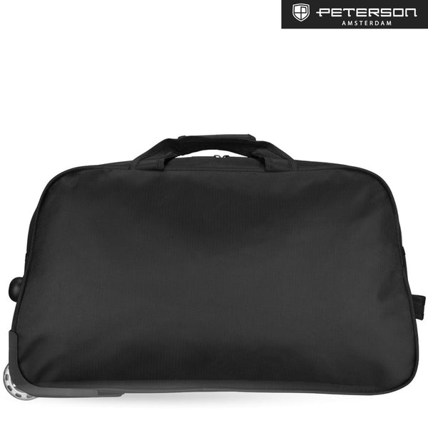 Peterson 3 daļu ceļojumu koferu komplekts ar riteņiem un izvelkamu rokturi, melns, tekstils D73
