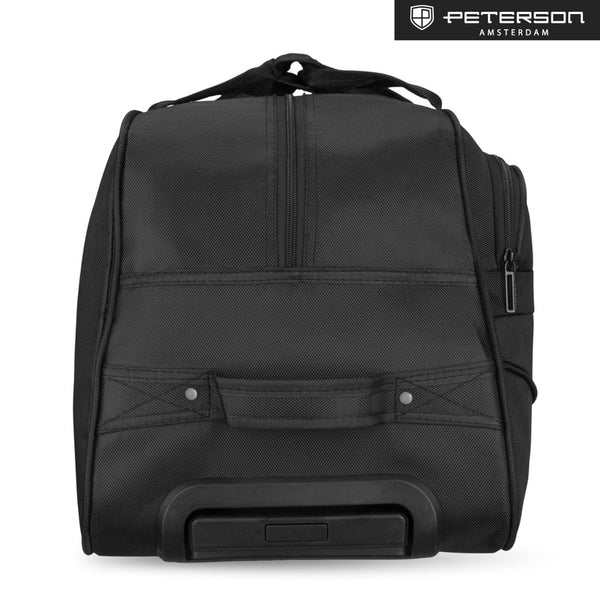 Peterson 3 daļu ceļojumu koferu komplekts ar riteņiem un izvelkamu rokturi, melns, tekstils D73