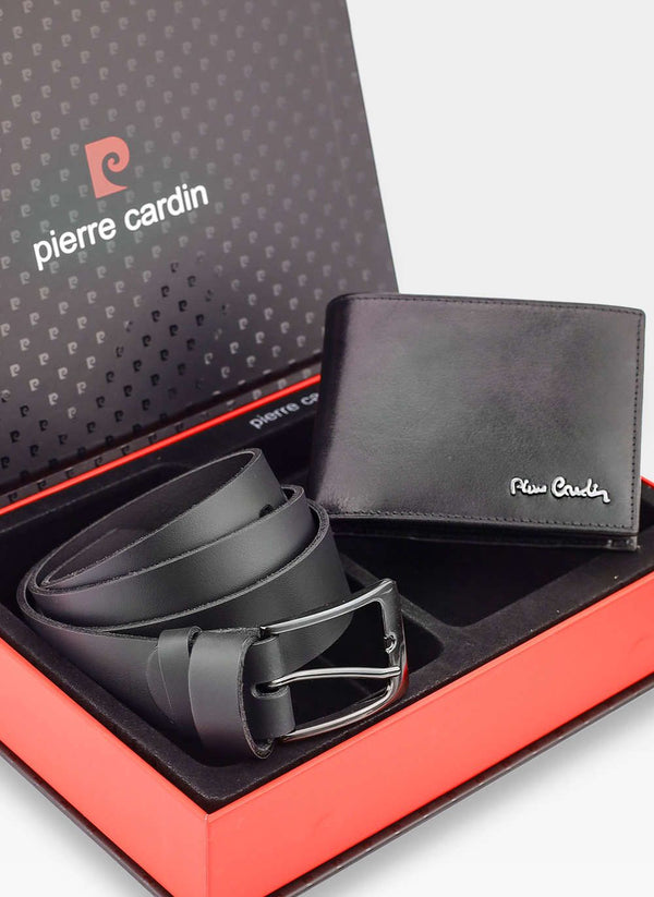 Dāvanu komplekts vīriešiem Pierre Cardin x Stevens, maks ar jostu Z1