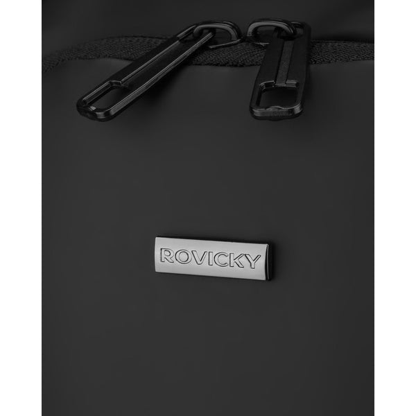 Vīriešu melna plecu soma no eko ādas "Rovicky" ST83
