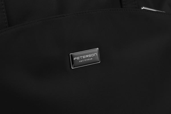 Peterson sieviešu iepirkumu soma A4 dokumentiem, melna, mākslīgā āda RM12
