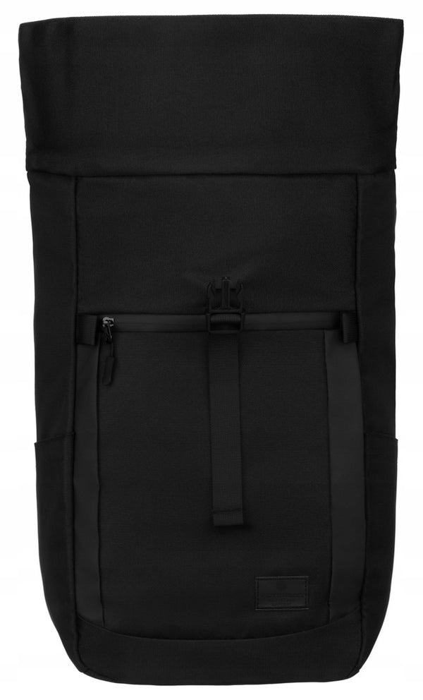 Melna sporta Peterson roll-top mugursoma ar regulējamām lencēm K17