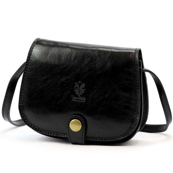 Sieviešu ādas somiņa Florence ART. 882, melna, crossbody