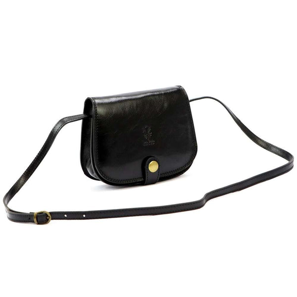 Sieviešu ādas somiņa Florence ART. 882, melna, crossbody