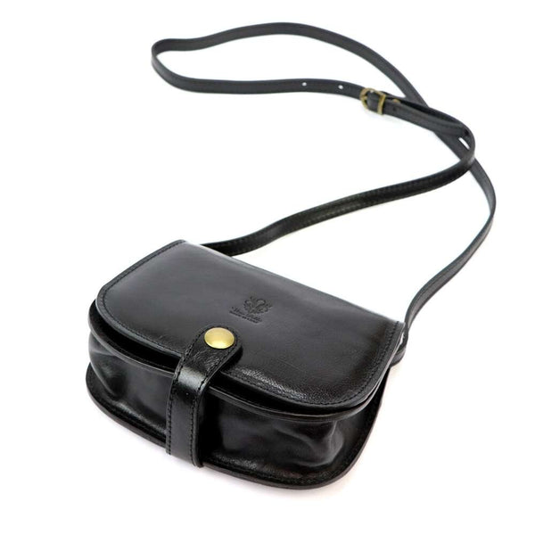 Sieviešu ādas somiņa Florence ART. 882, melna, crossbody
