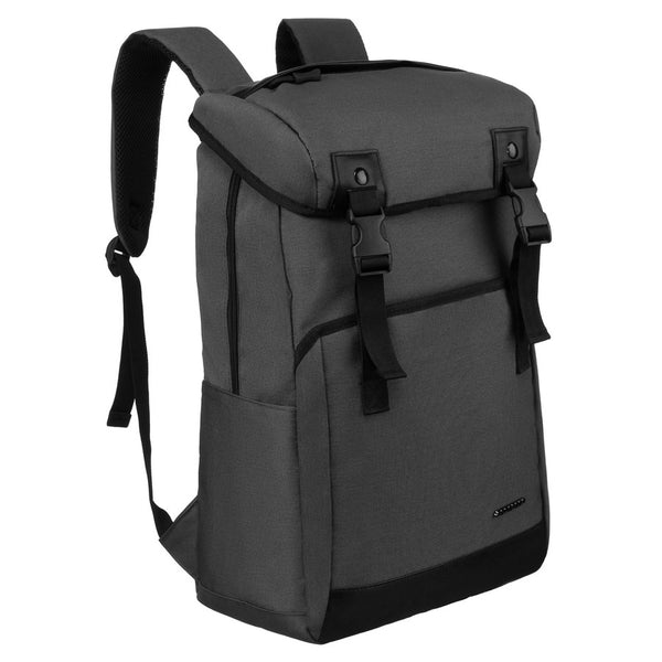 Pelēka auduma divu nodalījumu mugursoma "Peterson" 15" klēpjdatoram K29