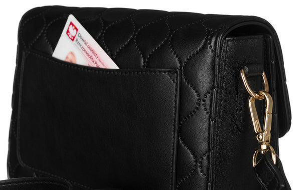 Eleganta sieviešu stepēta „David Jones“ tipa crossbody plecu soma D1
