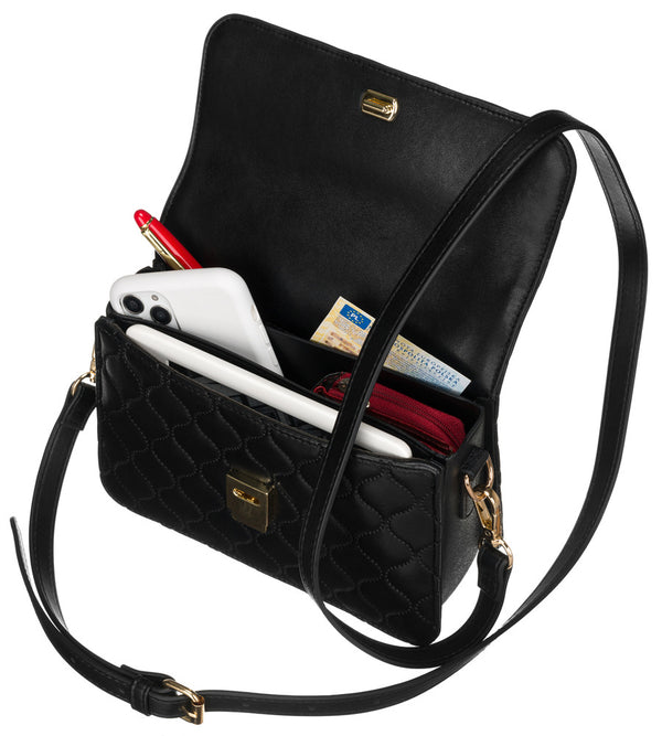 Eleganta sieviešu stepēta „David Jones“ tipa crossbody plecu soma D1