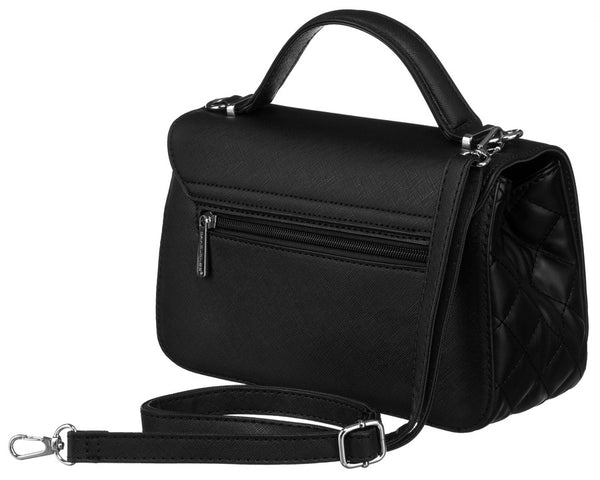 Eleganta sieviešu David Jones melna crossbody soma ar vatētiem sāniem D42