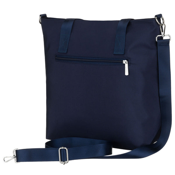 Sieviešu tumši zila vienkameru poliestera iepirkumu soma "Peterson" ar regulējamu, noņemamu siksnu P40