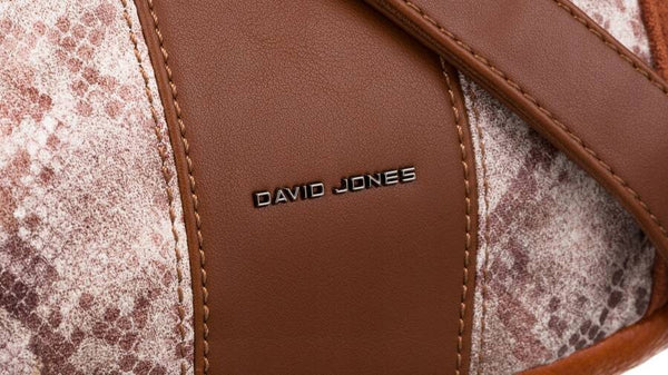 Sieviešu "David Jones" plecu soma no ekoloģiskas ādas, brūna D2