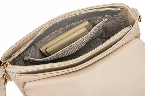 Sieviešu plecu soma "Peterson" pusmēness formā no ekoloģiskās ādas RM19