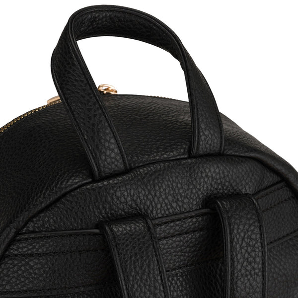 Peterson sieviešu mazā pilsētas mugursoma-soma 2in1 pār plecu, melna, no ekoloģiskās ādas D92