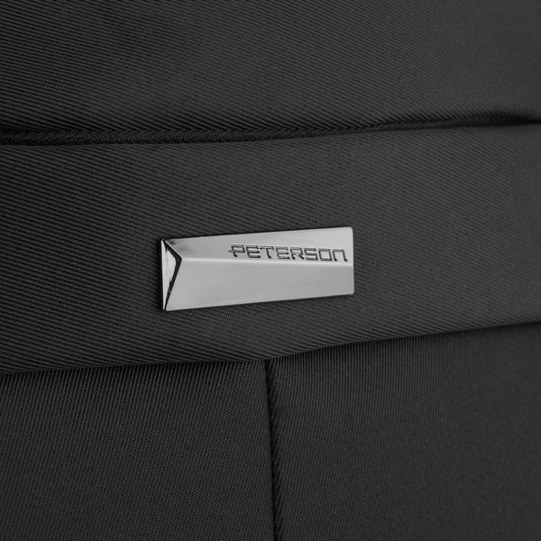 Ietilpīga pilsētas mugursoma „Peterson“ ar klēpjdatora nodalījumu, melna, poliesters ST102