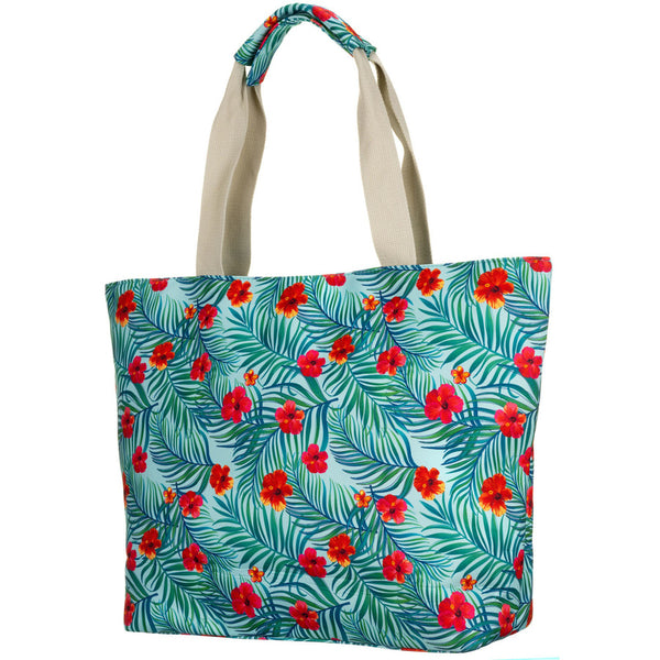 Moteriška shopper tipo rankinė su gėlių raštu ir patogiomis rankenomis DS48