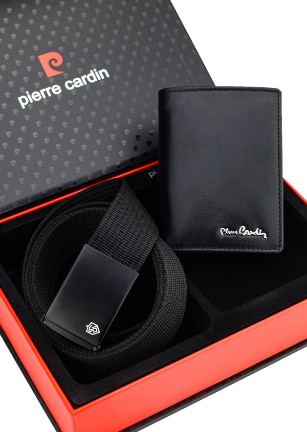 Vīriešu ādas maks Pierre Cardin, RFID, melns 623206 