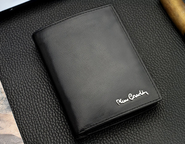 Vīriešu ādas maks Pierre Cardin, RFID, melns 623206 