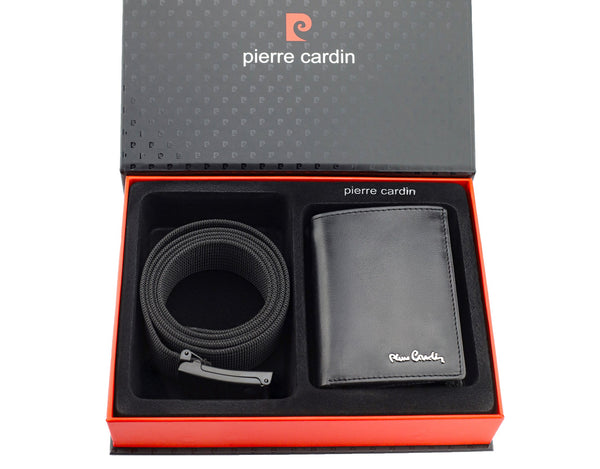 Vīriešu ādas maks Pierre Cardin, RFID, melns 623206 