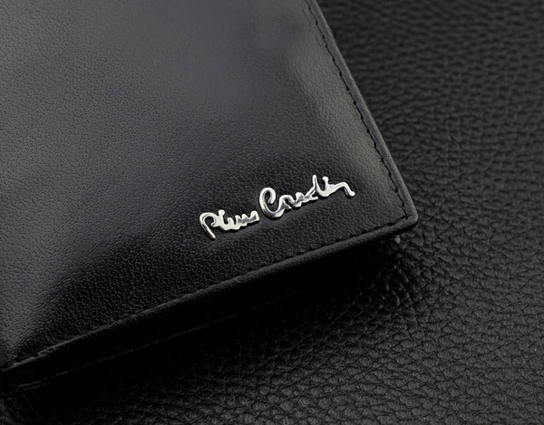 Vīriešu ādas maks Pierre Cardin, RFID, melns 623206 