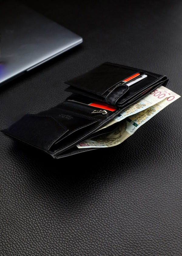 Vīriešu ādas maks Pierre Cardin, RFID, melns 623206 