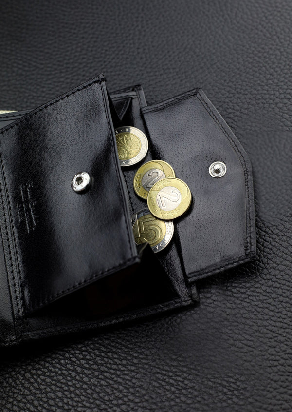 Vīriešu ādas maks Pierre Cardin, RFID, melns 623206 