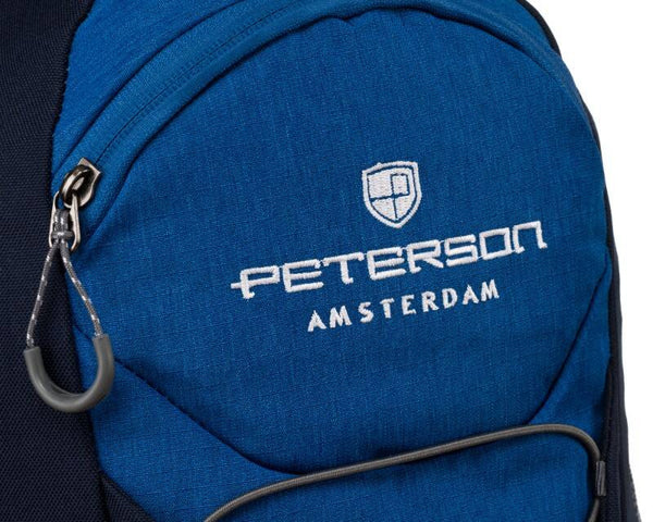 Zila vīriešu pārgājienu mugursoma "Peterson" ar ērtām plecu lencēm K13