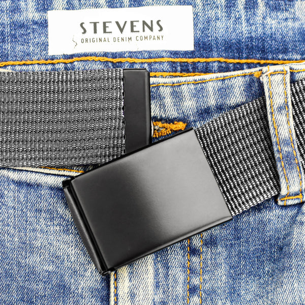 Vīriešu auduma josta Stevens P11B0, pelēka D57