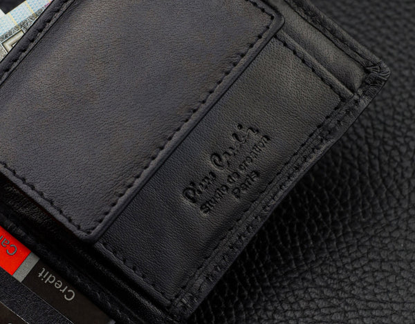 Vīriešu maks Pierre Cardin, ar RFID aizsardzību, melns YS603 