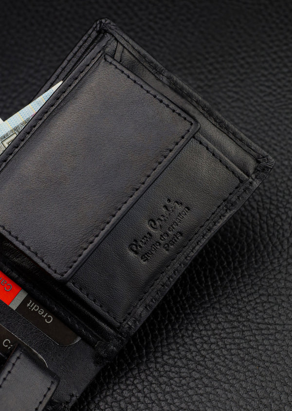 Vīriešu maks Pierre Cardin, ar RFID aizsardzību, melns YS603 