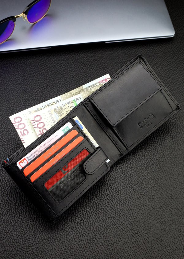 Vīriešu maks Pierre Cardin, ādas, ar RFID aizsardzību 423606 