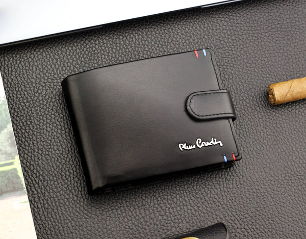 Vīriešu ādas maks Pierre Cardin, ar RFID aizsardzību A423606 