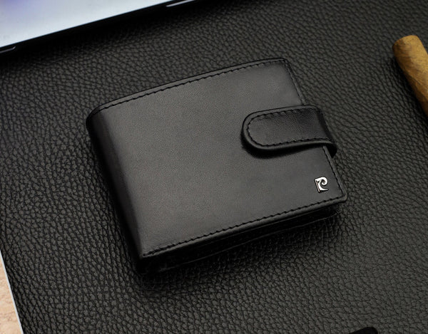 Vīriešu maks Pierre Cardin, ar RFID aizsardzību, melns A323306 