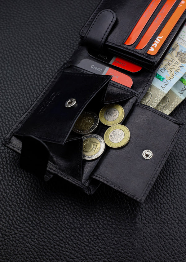 Vīriešu maks Pierre Cardin, ar RFID aizsardzību, melns A323306 